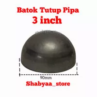 Dop batok 3 inch tutup pipa ornamen aksesoris asesoris pagar besi