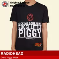 Kaos Baju Tshirt Pria Rock Musik RADIOHEAD Original Gucci Piggy Black