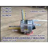 DINAMO WALL FAN KIPAS DINDING RRT UMUM PANJANG AS 7,8 CM