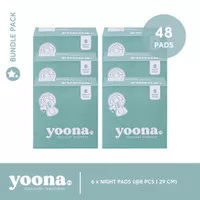 YOONA Bundle Pack (6 box) Pembalut Organik | Organic Pads 6 N