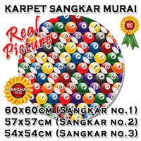 Karpet Sangkar Murai No 1 / 2 / 3 Motif Bola Billiard 3D - Murah - Bag