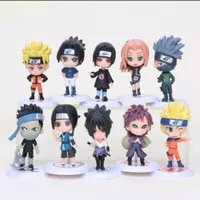 Topper Naruto, Hiasan Kue Figure Naruto, Mainan Naruto