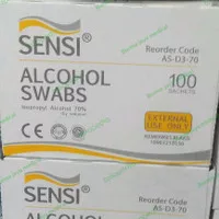 alcohol swab sensi/ kapas alkohol / tisu alkohol sensi isi 100's