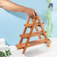 Joyce Tray Organizer / Nampan Tatakan Kue Kayu Tingkat - Dekornata