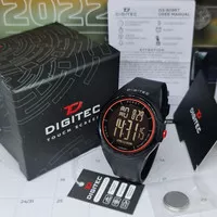 Jam Tangan Pria Digitec Touch Screen Digital 8086 Hitam Red Original