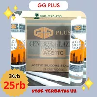 Lem Silicone Sealant GG Plus Lem Kaca Asam Grey / Black