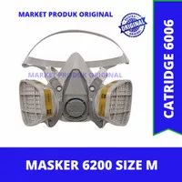 3M masker 6200 + Catridge 6006 original pelindung pernapasan