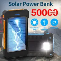 Power Bank Tenaga Surya Multifungsi Portabel Berkapasitas Besar