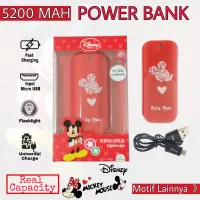 Powerbank / Power Bank / PB Mickey Mouse Disney 5200mAh Real Capacity