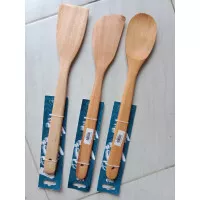 Spatula Mahoni -Alat Masak Dapur 3 Set Sutil Sendok Spatula Sodet Kayu