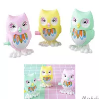 Pl 3Pcs Mainan Boneka Burung Hantu Keranjang Paskah Model Wind Up