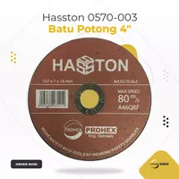 Batu Gerinda Potong Besi Hasston Prohex 4"x 1mm Mata Gerinda Potong