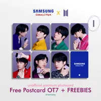 premium PHOTOCARD/PC Samsung Galaxy Z FLIP4 X BTS I free Postcard