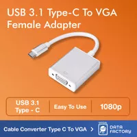 Kabel USB 3.1 Type C To VGA Female Display Adapter Cable Converter HQ