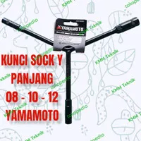 08 - 10 - 12 MM KUNCI SOK Y PANJANG YAMAMOTO SOK SOKET CABANG 3 LONG