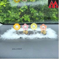Pajangan Hiasan Bobble Head Goyang Dashboard Mobil Cake Topper Bunga
