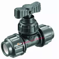 Stop Tap Compression HDPE 1/2" Inch (20mm) / Stop Kran-Ball Valve HDPE