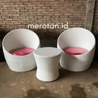 Set Kursi Teras Gentong Bahan Rotan Sintetis