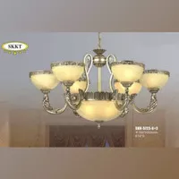 SL5723-6+3 LAMPU GANTUNG KLASIK ANTIK RUANG TAMU TERAS PENDANT LAMP