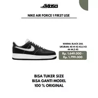 Sepatu Sneakers pria / Nike Air Force 1 Firts Use Black Sail