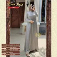 Gamis Syari Busana Muslim Wanita Gamis Brokat Terbaru Tiara Maxy Grey
