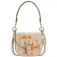 Jean Michel Basquiat Kleo Shoulder Bag 17 - Ivory