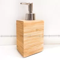 Tempat Sabun Cuci Tangan Kayu Wooden Soap Dispenser Sabun Botol Pencet