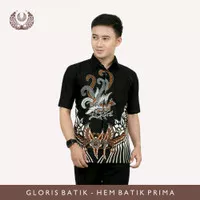 Batik pria lengan pendek motif cemani baju hem batik cowok