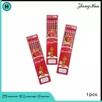 Pensil / Pencil 2B Zhong Hua 6151 Merah Hitam Murah