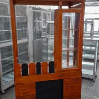 Booth gerobak kayu untuk jualan makanan atu minuman