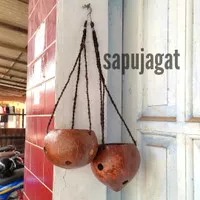 POT BATOK KELAPA GANTUNG/POT ANGGREK GANTUNG/POT BUNGA SUKULEN CANTIK