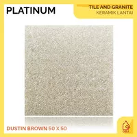 KERAMIK PLATINUM 50 X 50 DUSTIN BROWN / KERAMIK LANTAI MATTE COKELAT