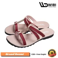 Sandal jepit Wanita Cewek Wibi W02-004 casual keren kekinian no pria