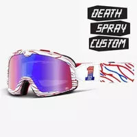 Goggle 100% Barstow Death Spray custom / Goggle Motor old school