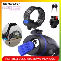 Kunci Gembok Ban Kunci Sepeda Spiral Lilit Universal Plus Holder Kunci