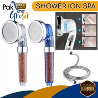 Kepala Ion Head Shower SPA Ionizer Kesehatan Kamar Mandi 3 Mode