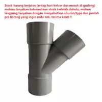 Cabang Y branch 45 45° 10" 10 inch fitting pipa PVC CM taiwan AW