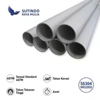 Pipa Stainless Steel 304 Welded SCH 10 4 Inch x 6 M -Sutindo Store