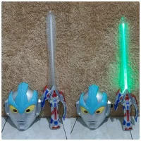 Mainan Set Pedang Topeng Ultraman LED - Mainan Pedang Topeng Ultraman