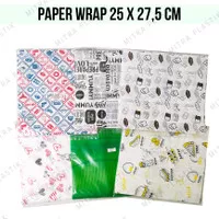 Kertas Nasi Motif 25x27,5 cm Paper Wrap 100 pcs Printing Laminasi Food