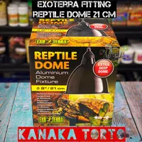 Exoterra Reptile Dome 8 Inch Fitting Lampu UVA UVB Reptil Torto Kadal