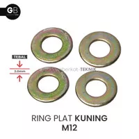 RING PLAT M12 KUNING / WASHER PLATE / RINGPLAT 12MM GALVANIS