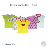 Lovelle Carts Kaos Lengan Pendek Bayi laki-laki / perempuan 5in1 SNI!!