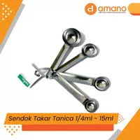 Sendok Takar Stainless Tanica 4 Ukuran (1/4mL s/d 15 mL)