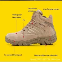 Sepatu Delta Tactical Gurun Pendek 6 inchi Army Boots Hiking Safety