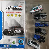 mainan mobil polisi police car 1 set mobilan kecil