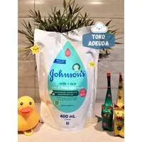 Johnsons Baby Bath Milk + Rice 400 ml Sabun Bayi 400ml Hair Body Wash