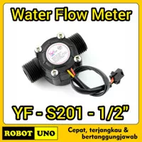 Flow Meter 1/2" Water Flow Sensor YF-S201 Sensor Aliran Air Hall 2inch