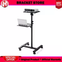 bracket stand roda projector/proyektor/infocus tripod plus tray laptop
