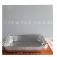 Aluminium -foil tray bx 4381 / wadah alumunium + tutup mika